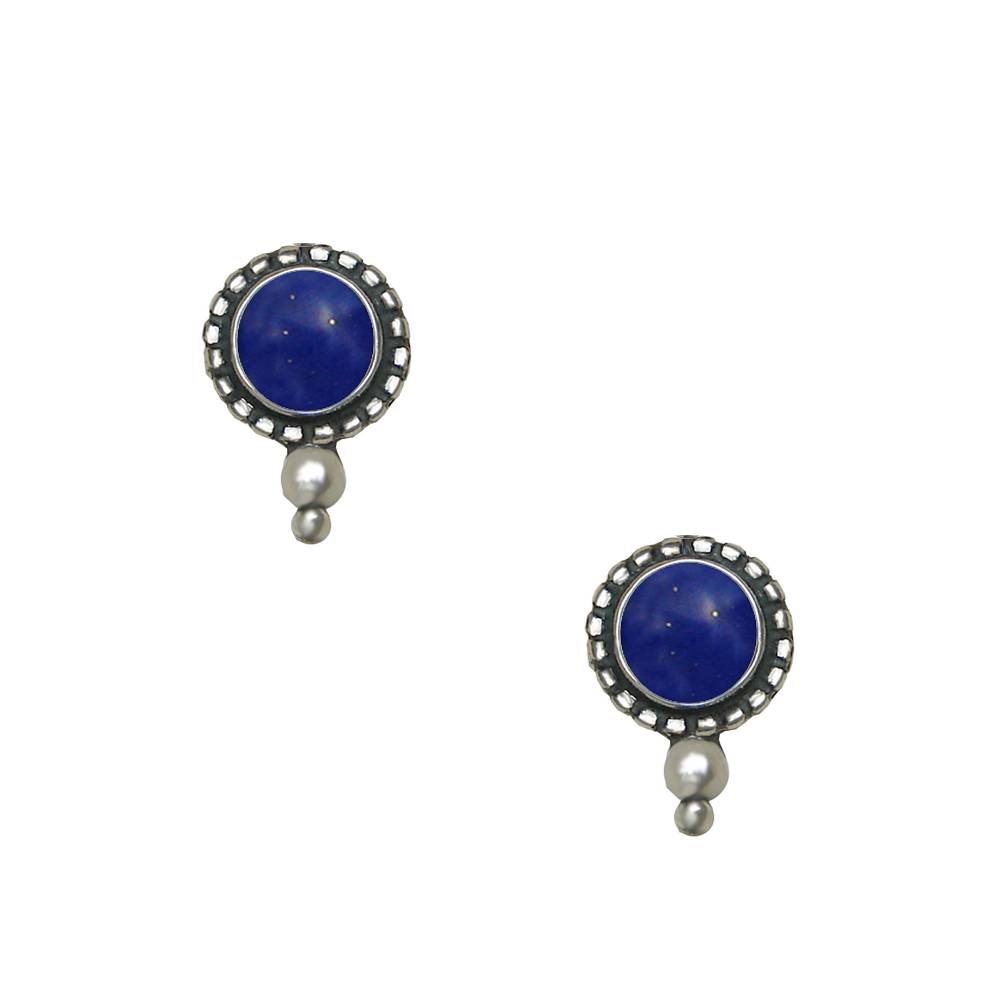 Sterling Silver Little Lapis Lazuli Post Stud Earrings
